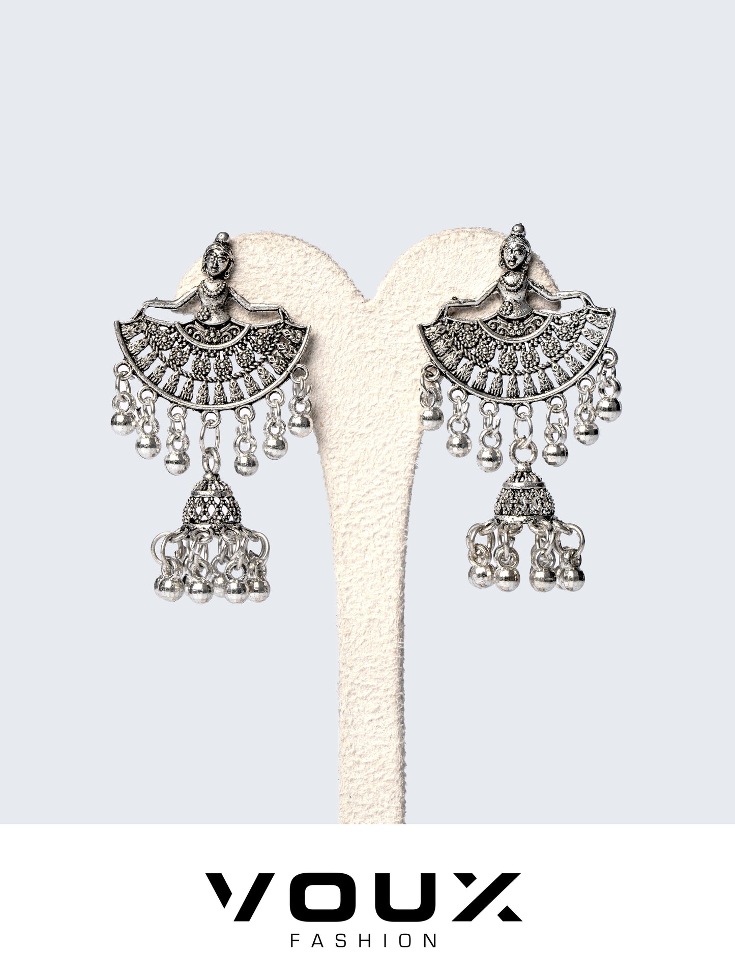 Traditional Metal Afghani Kashmiri Jhumka earrings Set