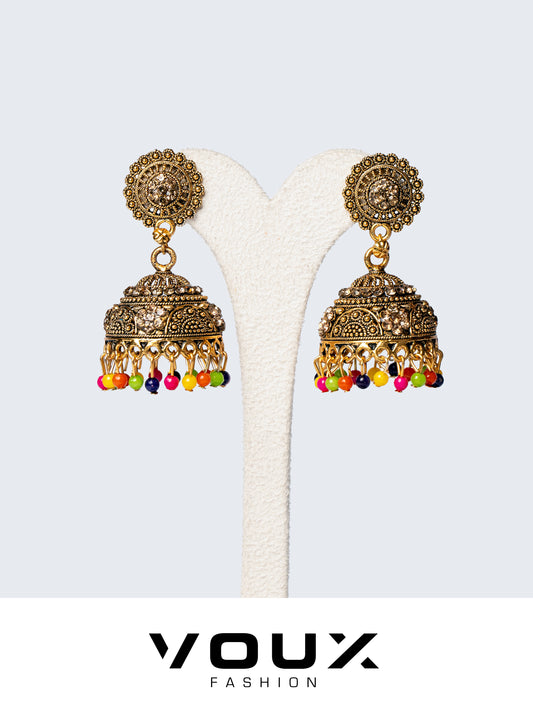 Rajkot Meenakari Jhumka Earring Set. VF00010JW