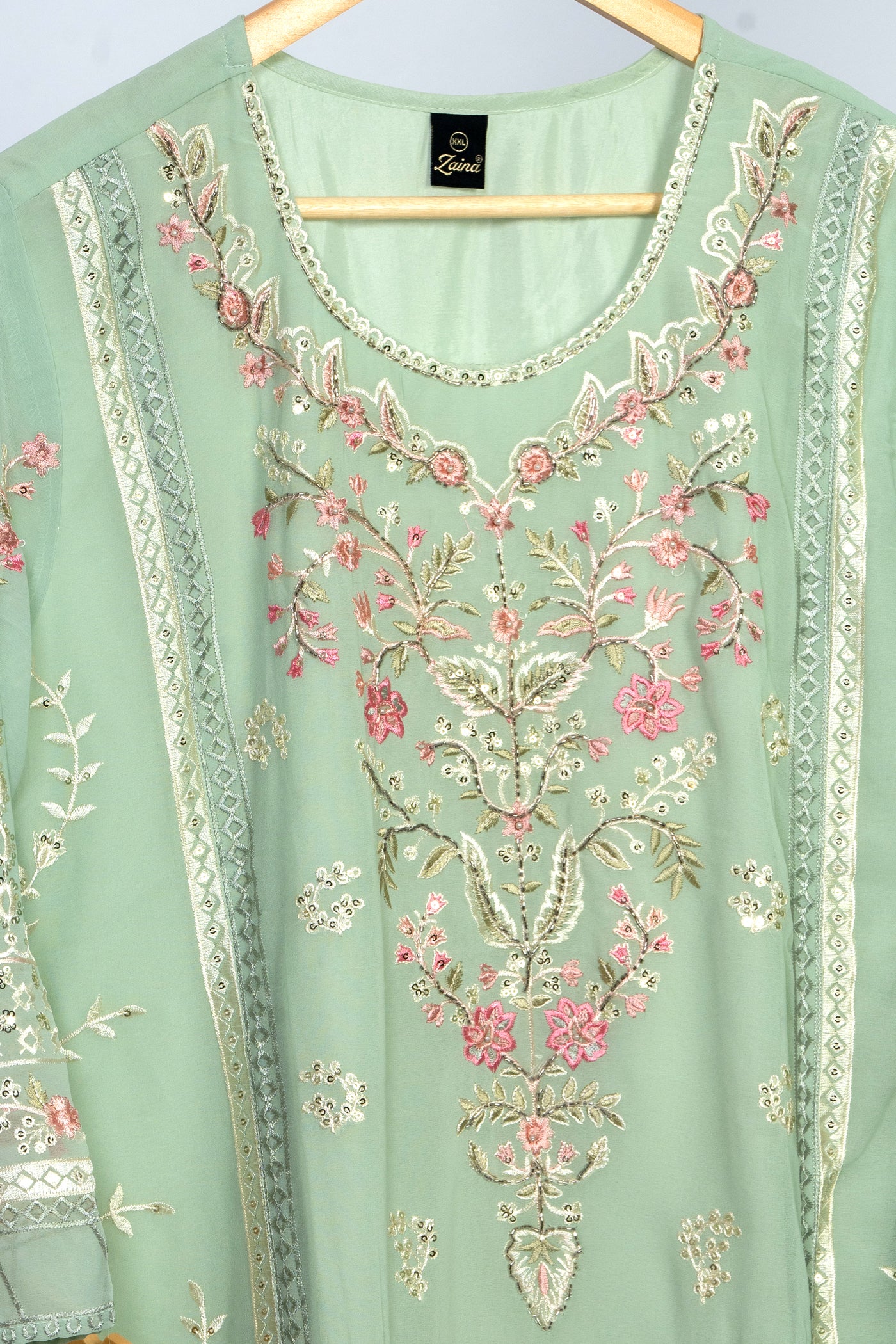 Embroidered georgette salwar suit