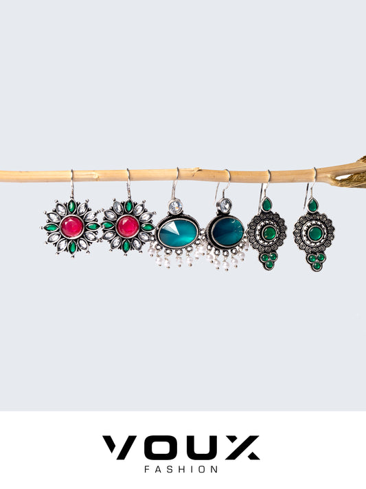 Jumka  3 set Combo Earrings For Women.